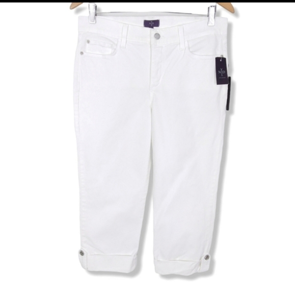 NWOT NDYJ White FlexXtuck Cropped Jeans - Picture 6 of 6